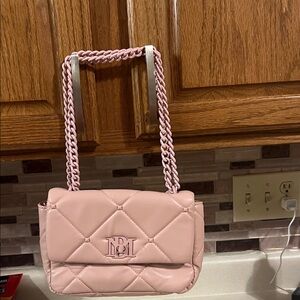 Badgley Mischka Pink Quilted Shoulder Bag